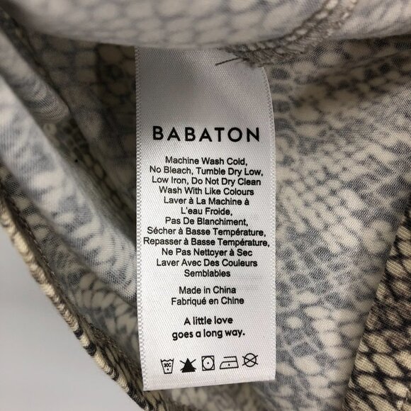 Aritzia Babaton Everyday T-Shirt in Light  Grey Smoke Snakeskin Print Size XXS - Picture 11 of 16